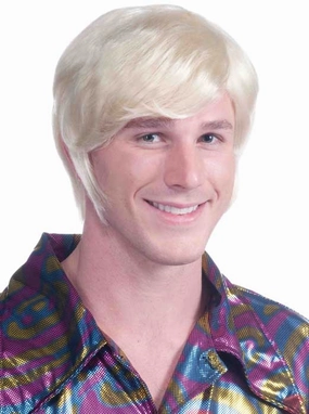 70s Guy Mens Blonde Costume Wig