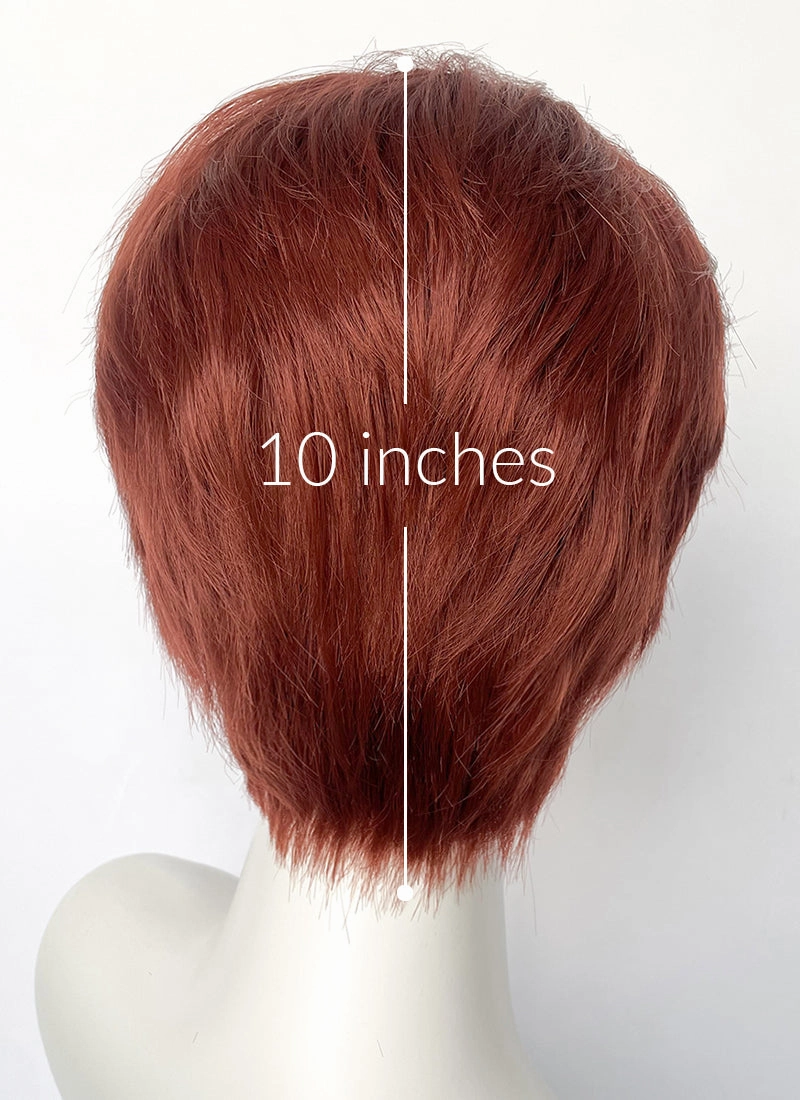 Auburn Straight Lace Front Synthetic Hair Men's Wig LF6056
