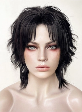 Baldur's Gate 3 Evelyn (Tav/OC Character) Natural Black Wavy Lace Front Synthetic Wig LF6052