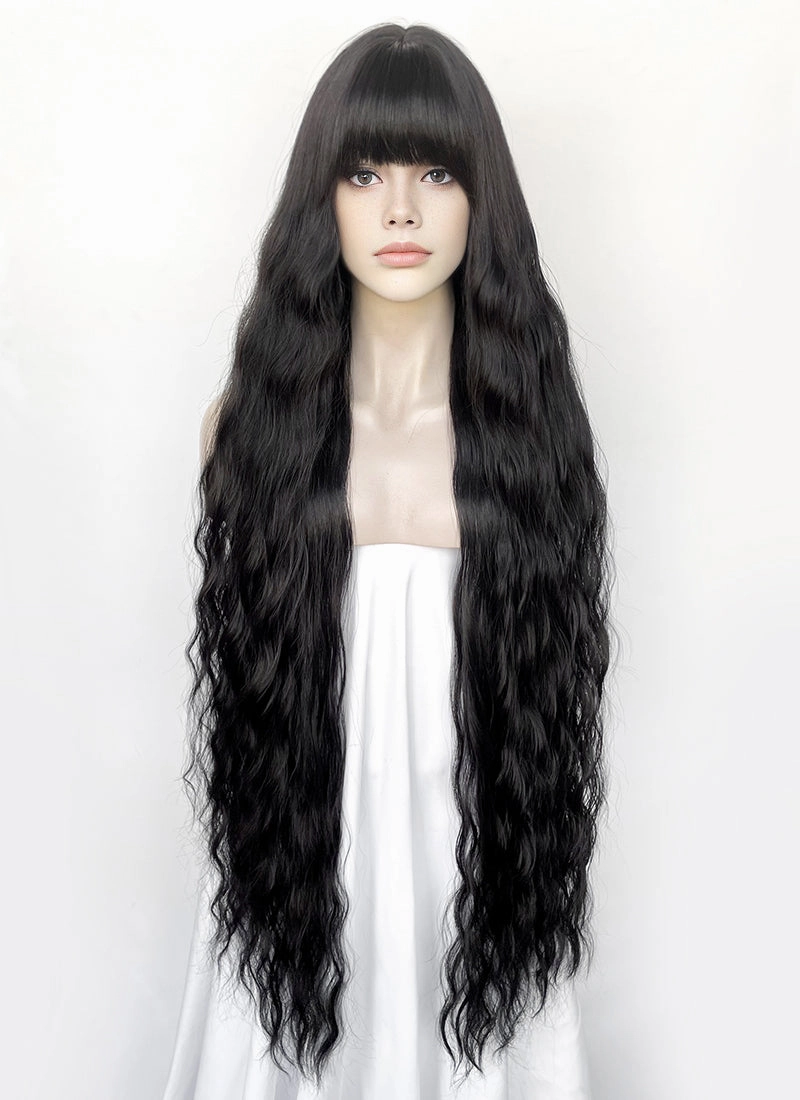 Black Wavy Synthetic Hair Wig NS572