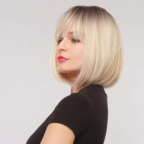 Blonde Bob Wig with Fringe