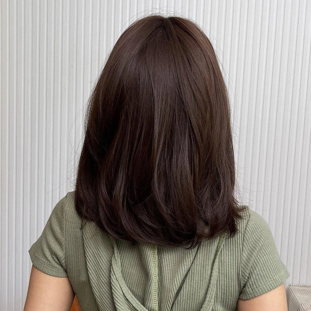 Brown Bob Wig with Bangs