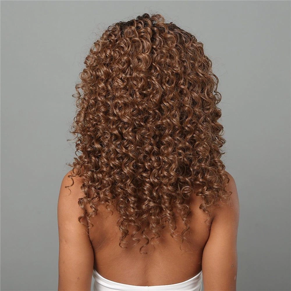 Brown Curly Lace Front Wig