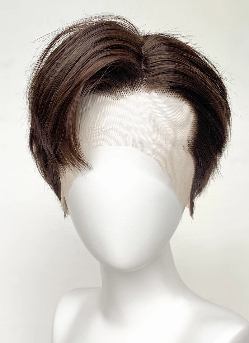 Brunette Straight Lace Front Synthetic Men's Wig LF6037