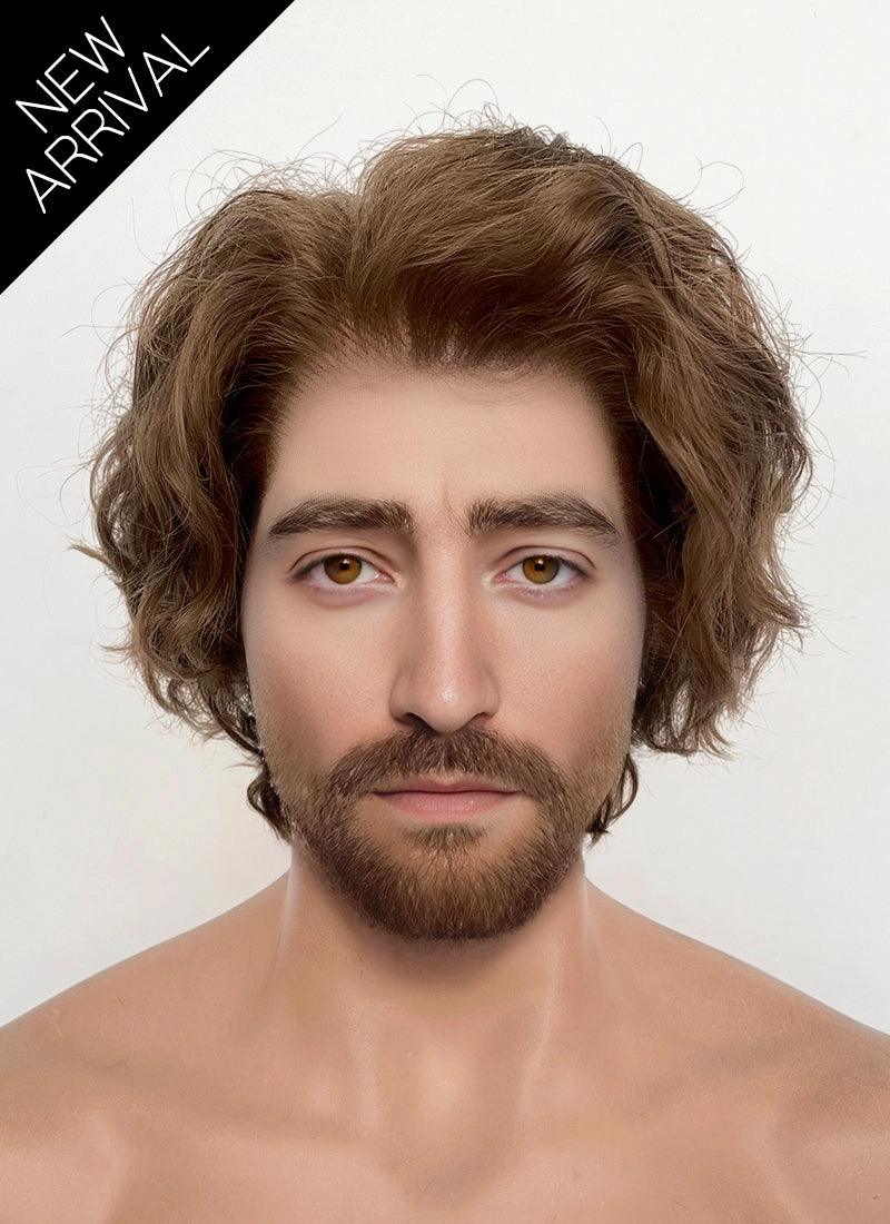 Clair Obscur: Expedition 33 Gustave Brown Curly Lace Front Synthetic Men's Wig LF8054