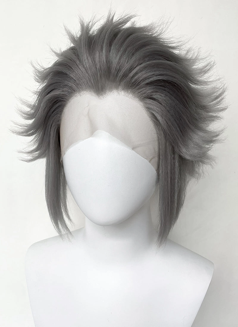 Helluva Boss Stolas Grey Straight Lace Front Synthetic Men's Wig LF6069