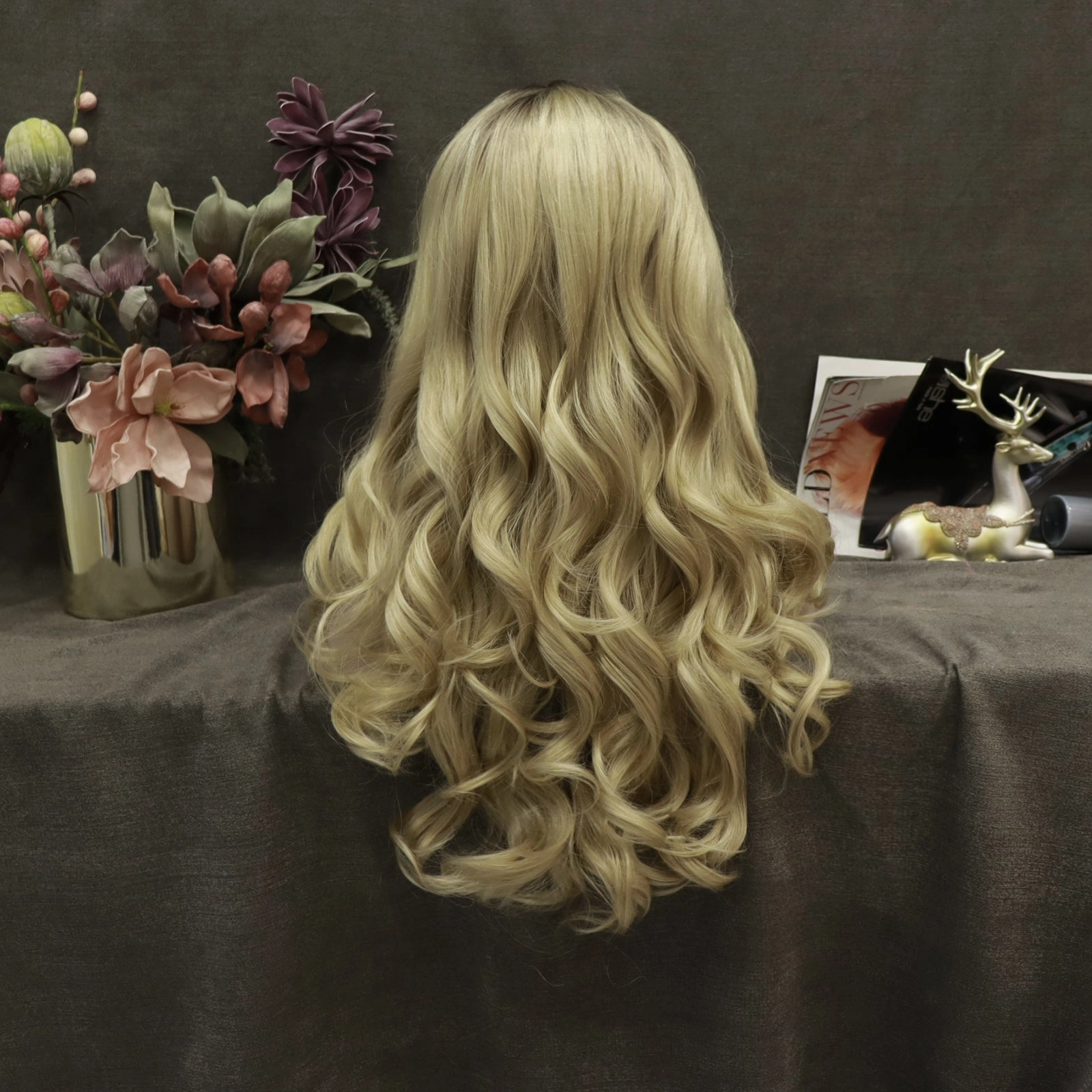 IMstyle 30inches Synthetic Lace Front Wig Long Wavy Natural Hairline Heat Resistant Wig for Women Super Daily Cosplay 13*2 cap-Super star