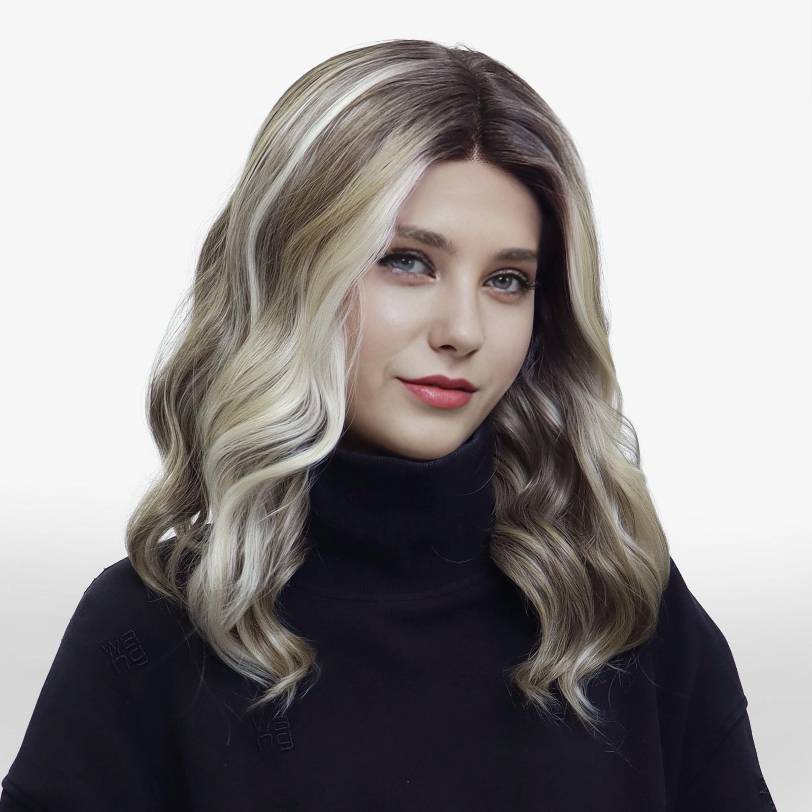 IMstyle Ally Champagne Blonde Shoulder legth T part Lace Front Glueless Daily -TK127-2463