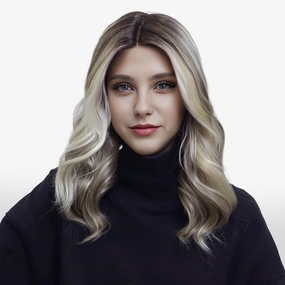 IMstyle Ally Champagne Blonde Shoulder legth T part Lace Front Glueless Daily -TK127-2463