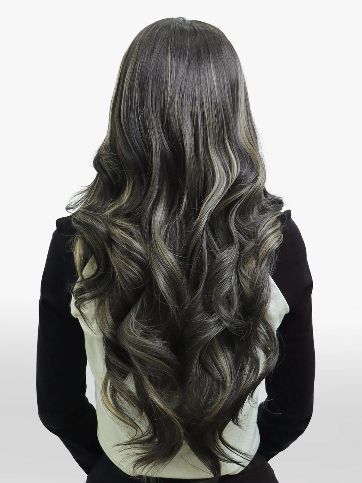 IMstyle Chrissy Tea Black with Highlight 28inches layer Cut Free part Lace Front Wig Daily-F100-2450