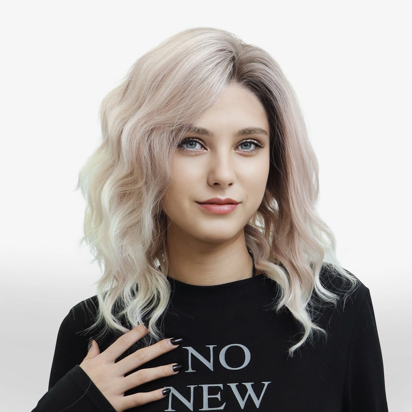IMstyle Erica 13*6 lace front apricot pinkish wavy Ombre blonde lace Front Wig glue less (crystalhoneycutt)
