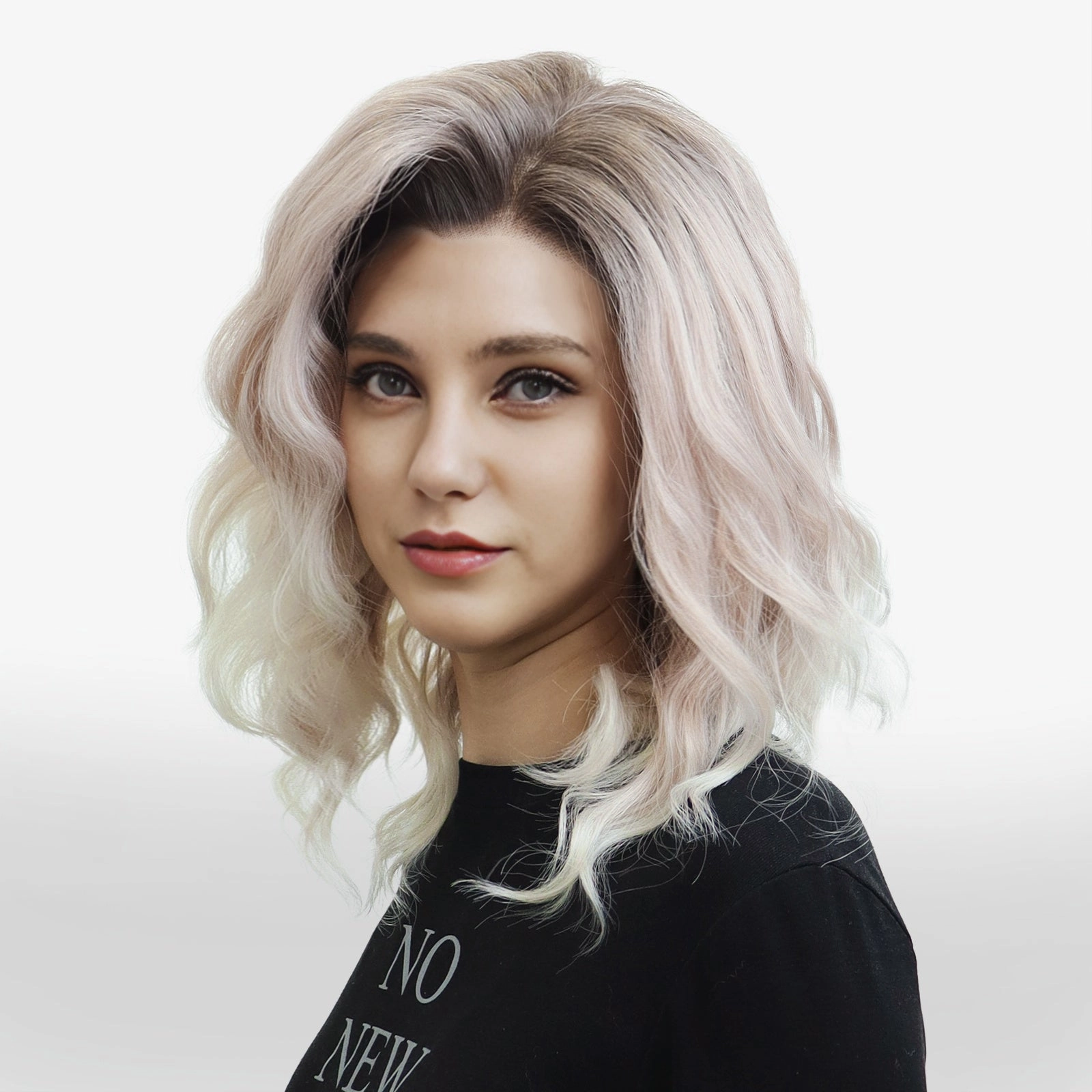 IMstyle Erica 13*6 lace front apricot pinkish wavy Ombre blonde lace Front Wig glue less (crystalhoneycutt)