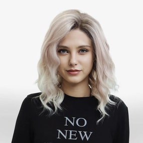 IMstyle Erica 13*6 lace front apricot pinkish wavy Ombre blonde lace Front Wig glue less (crystalhoneycutt)