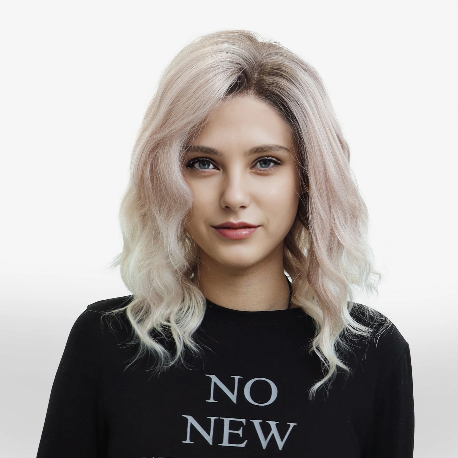 IMstyle Erica 13*6 lace front apricot pinkish wavy Ombre blonde lace Front Wig glue less (crystalhoneycutt)