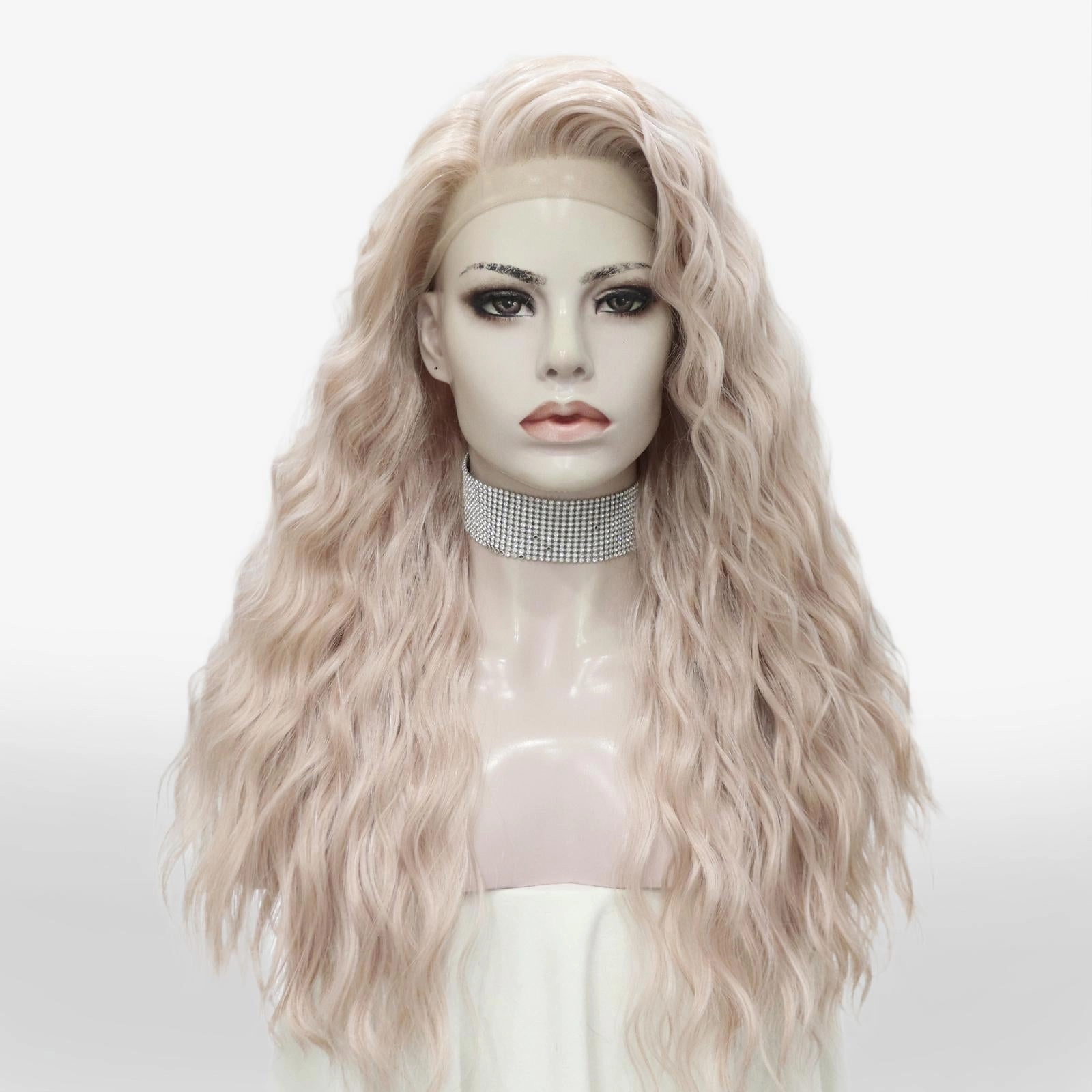 IMstyle Judi 13*4 Ash pink water wave free parting lace front wig-NH17t0-LS08(134)