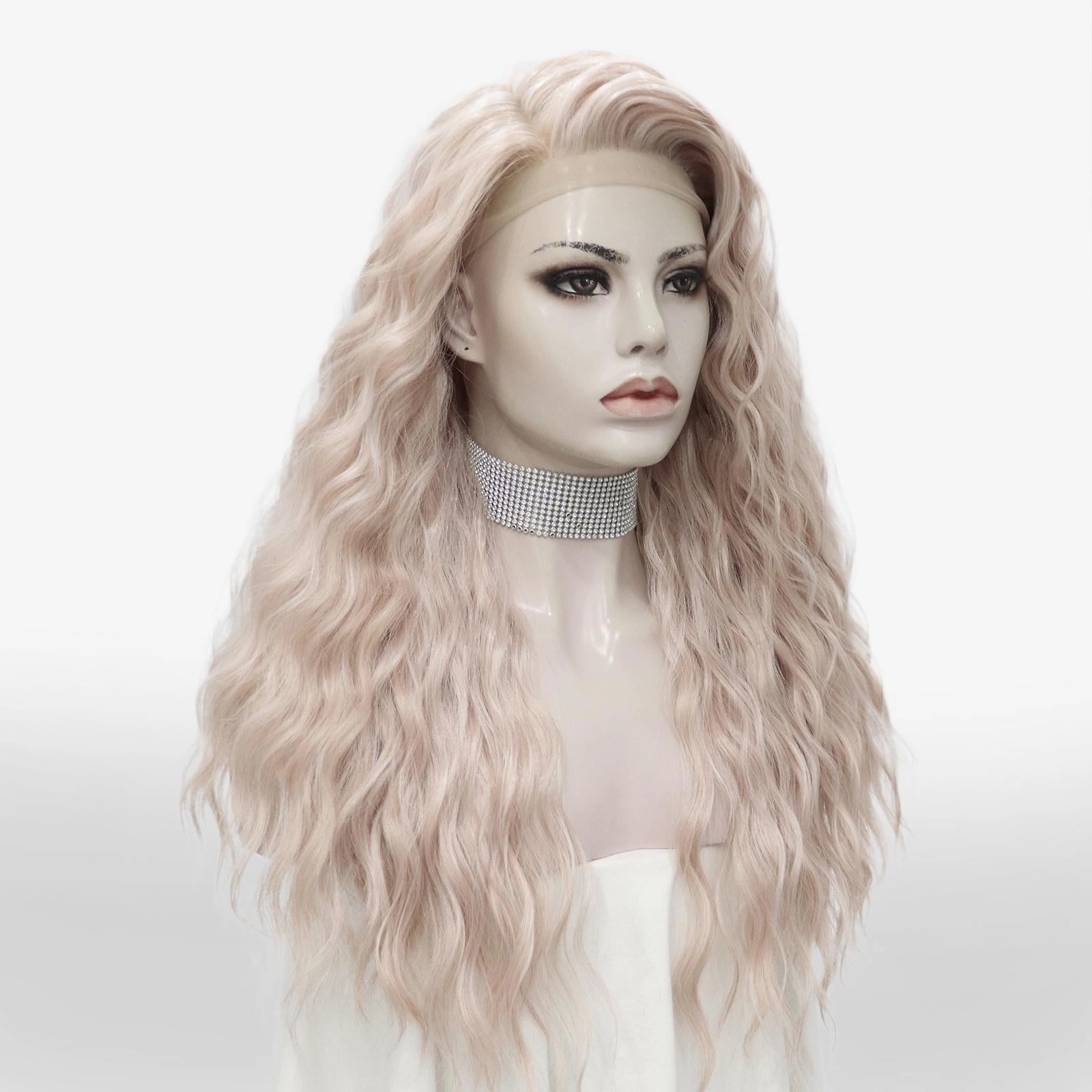 IMstyle Judi 13*4 Ash pink water wave free parting lace front wig-NH17t0-LS08(134)