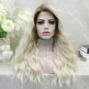 IMstyle Tricia 24inches Water wave Blonde with Dark Root Natrual 13*3 lace Front Synthetic Wig