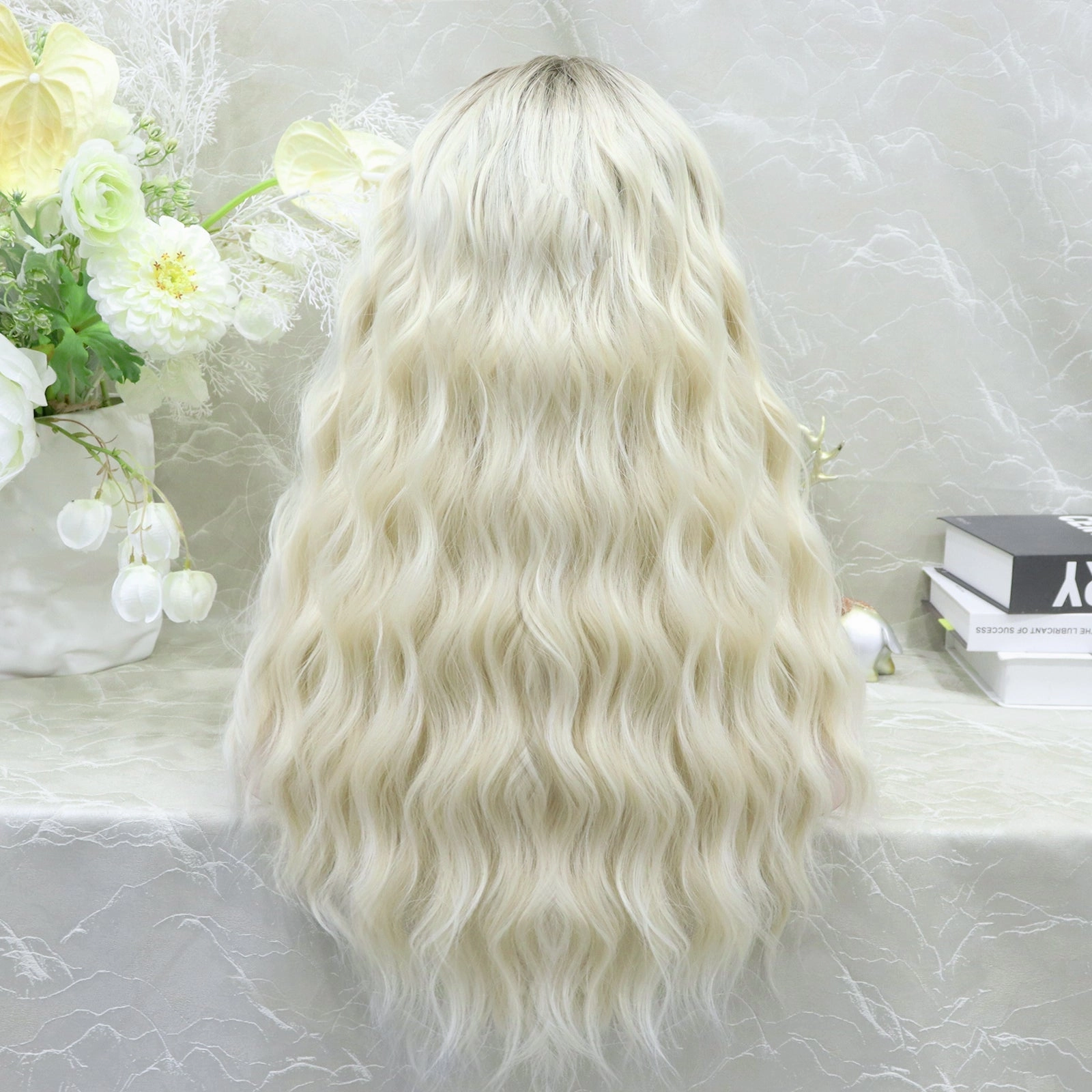 IMstyle Tricia 24inches Water wave Blonde with Dark Root Natrual 13*3 lace Front Synthetic Wig