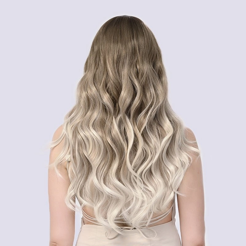 Imstylewigs-Ray-26 inches Skunk stripe ombre dark blonde lace wigs