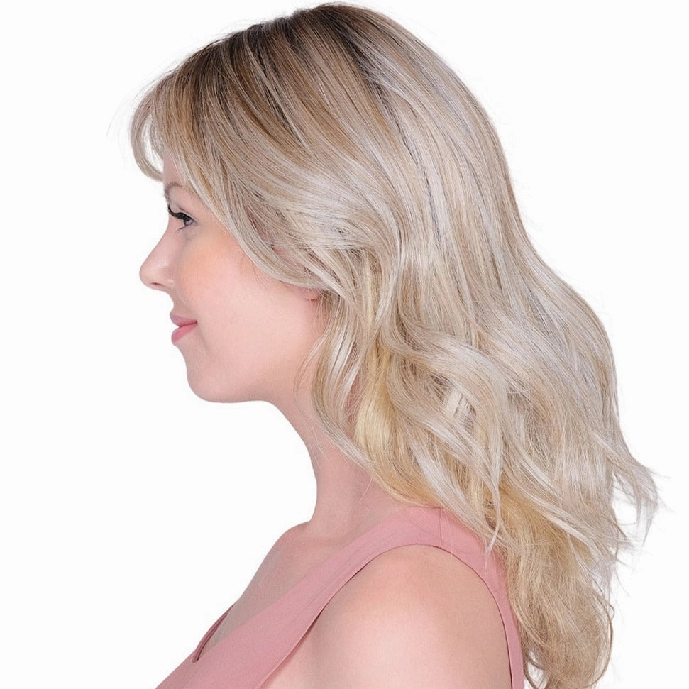 Lace Front Mono Topper Peerless 16&quot; - Caf Collection by BelleTress