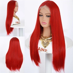 Long Red Lace Front Wig