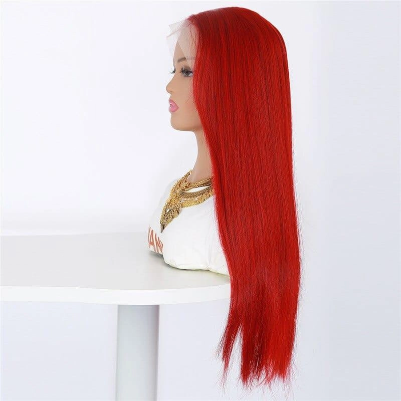 Long Red Lace Front Wig
