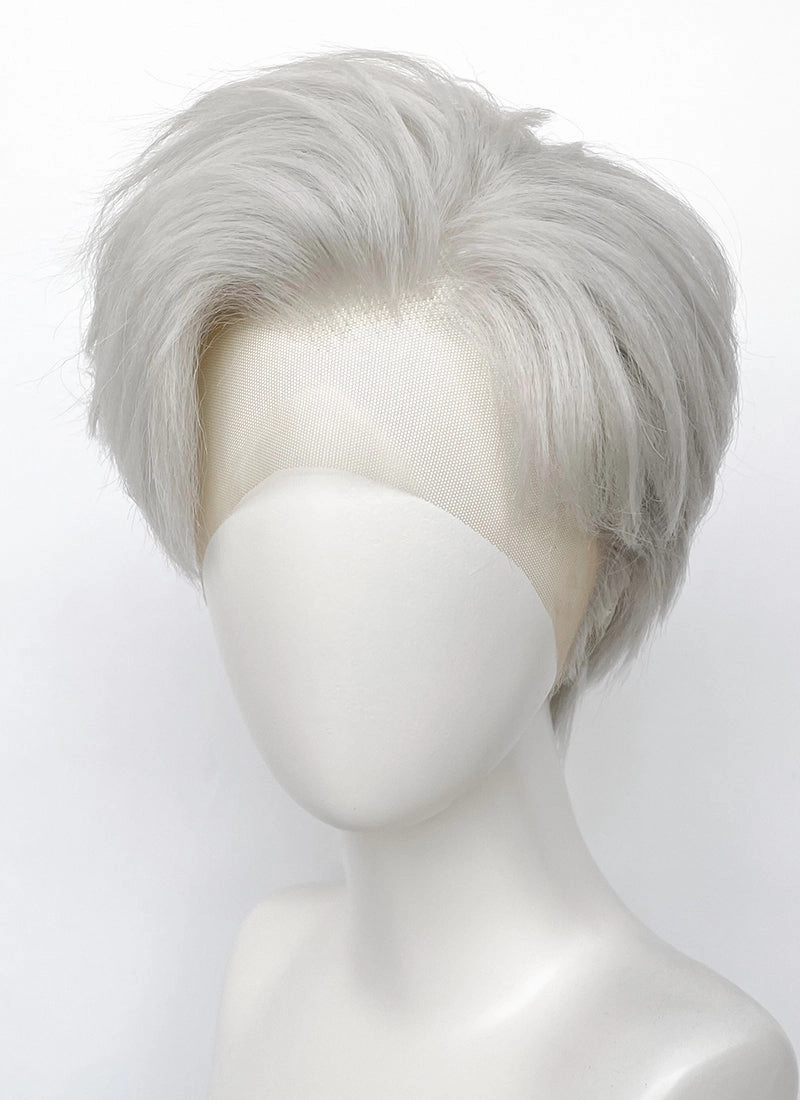 Love and Deepspace Sylus Straight Silver Grey Lace Front Synthetic Men's Wig LF6083