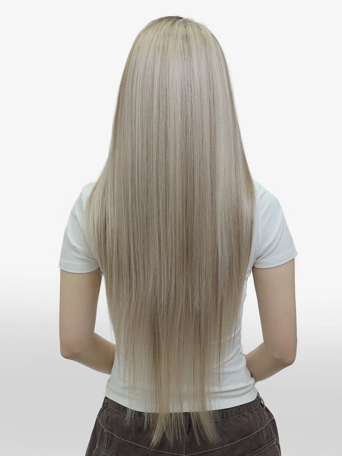 ON-SALE ALEXA Pre-Cut 9*6 lace front wig Glueless futura Fiber lace Wig Brown creamy highlight 26inches
