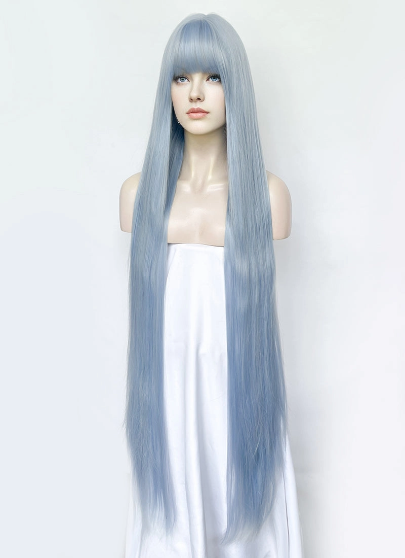 Pastel Blue Straight Synthetic Hair Wig NS558
