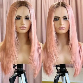 Pastel Pink Lace Front Wig