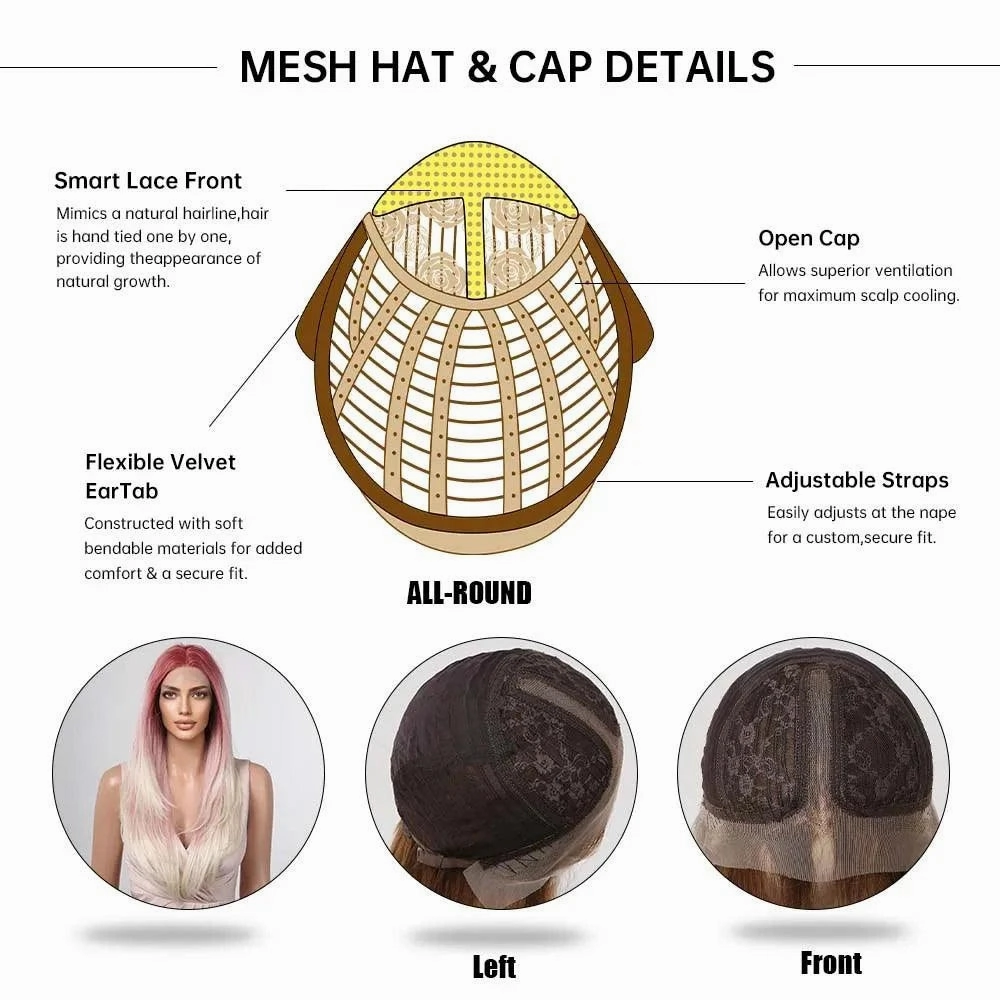 Pink Ombre Lace Front Wig