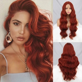 Red Hair Wig Long
