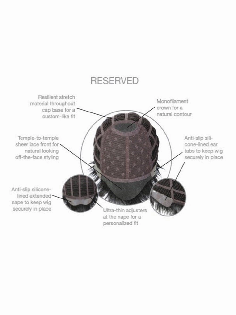 Reserved Men's Wig by HIM | Heat Friendly Synthetic Hair | Average/Large Cap