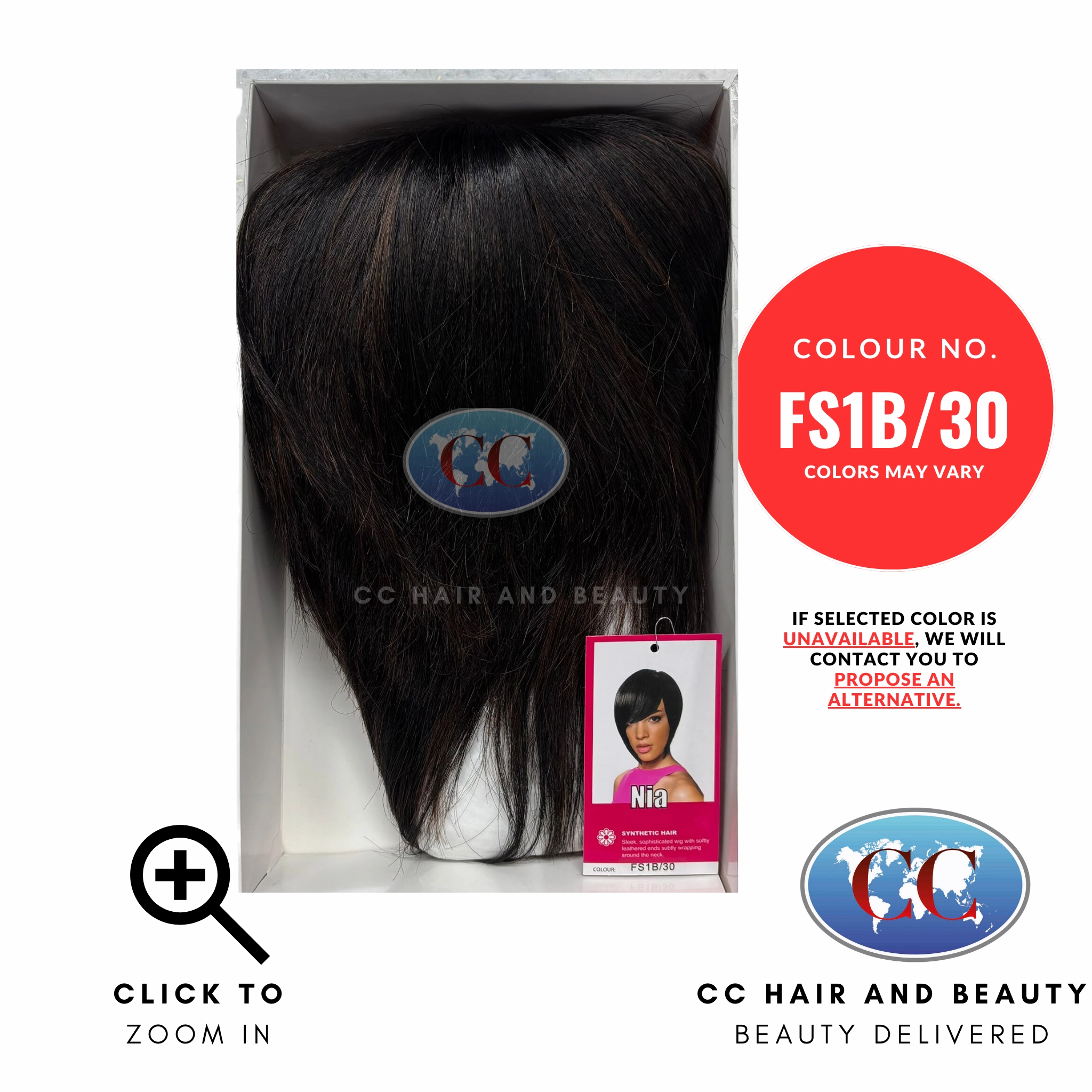 Sleek Synthetic Hair Wig Fashion - Nia