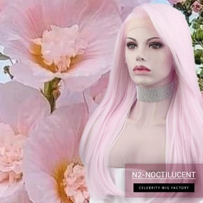 Tulip Pink Wavy Synthetic 13*2 Lace Front Wig