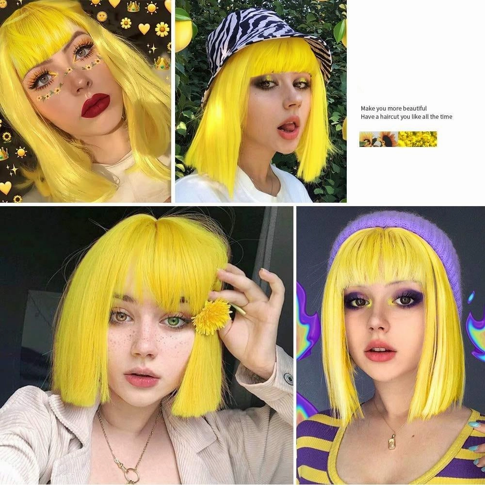 Yellow Bob Wig