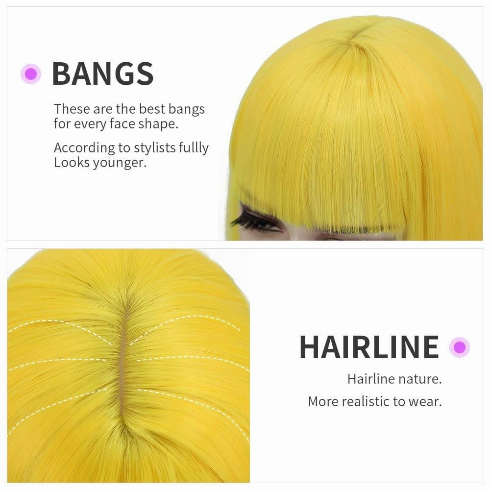 Yellow Bob Wig