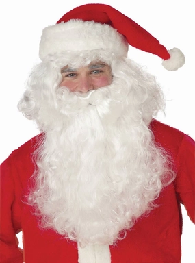 Yule Time Deluxe Santa Beard and Wig Set